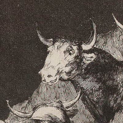Lluvia de Toros by Francisco de Goya